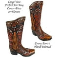 thumbnail image 3 of Urbalabs Western Cowboy Boot Brown Tassel Flower Vase Vase Distressed Decorative Cowboy Boots with Spurs Home Office Rustic Decor Country Living Wedding Centerpiece, 3 of 7