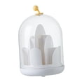 thumbnail image 2 of Organizador de maquillaje Yuyangstore giratorio de 360 grados con tapa Estante de contenedor de Almacenamiento transparente para Blanco, 2 of 8