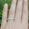 thumbnail image 2 of 14K Gold Plated Sterling Silver CZ Simulated Diamond Stackable Ring Eternity Bands for Women, 2 of 3