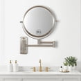 thumbnail image 6 of 8 in. W x 8 in. H Round 1X/10X Magnifying Mirror Wall-Mount Bathroom Makeup Mirror 360° rotation in Brushed Nickel, 6 of 7