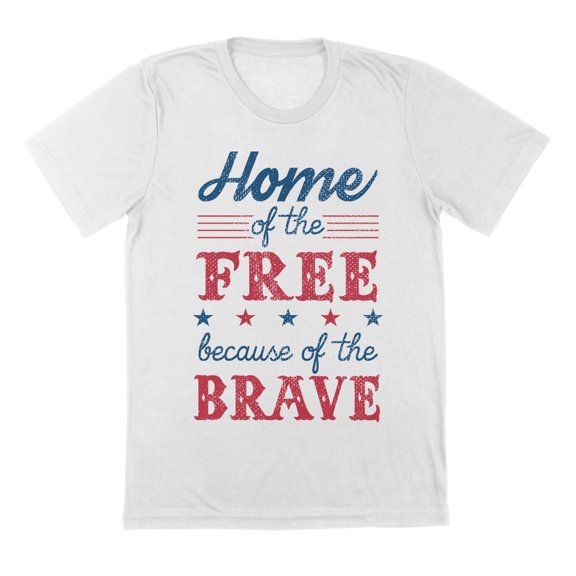 Home Of The Free Humor Graphic White Mens T-Shirt