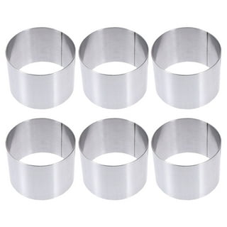 4 Pcs Round Mousse Circle Acetate Cake Collars Frost Form Kit Hygiene Mold  Paper Cup Home Ring Mental Mould Molds 