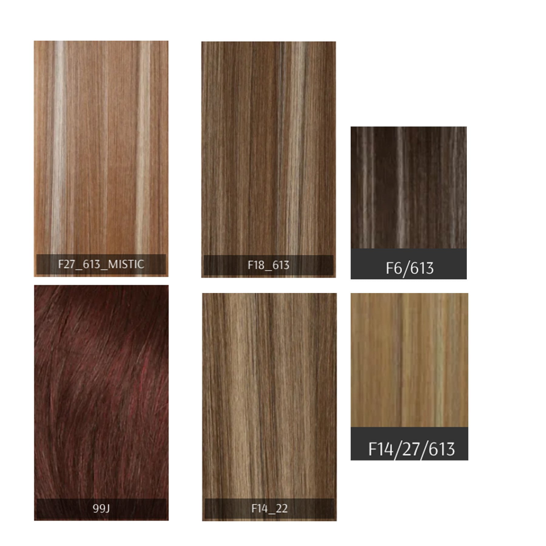 Mistic Clip-On Hair Extensions 9Pcs Straight 26", Color F14/27/30