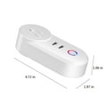 thumbnail image 3 of NARABB Smart Plug WiFi Outlet With Remote Control & Timer Function Work With & Assitant 10A Smart Socket No Hub Required 2.4G Wi-Fi On-ly, 3 of 9