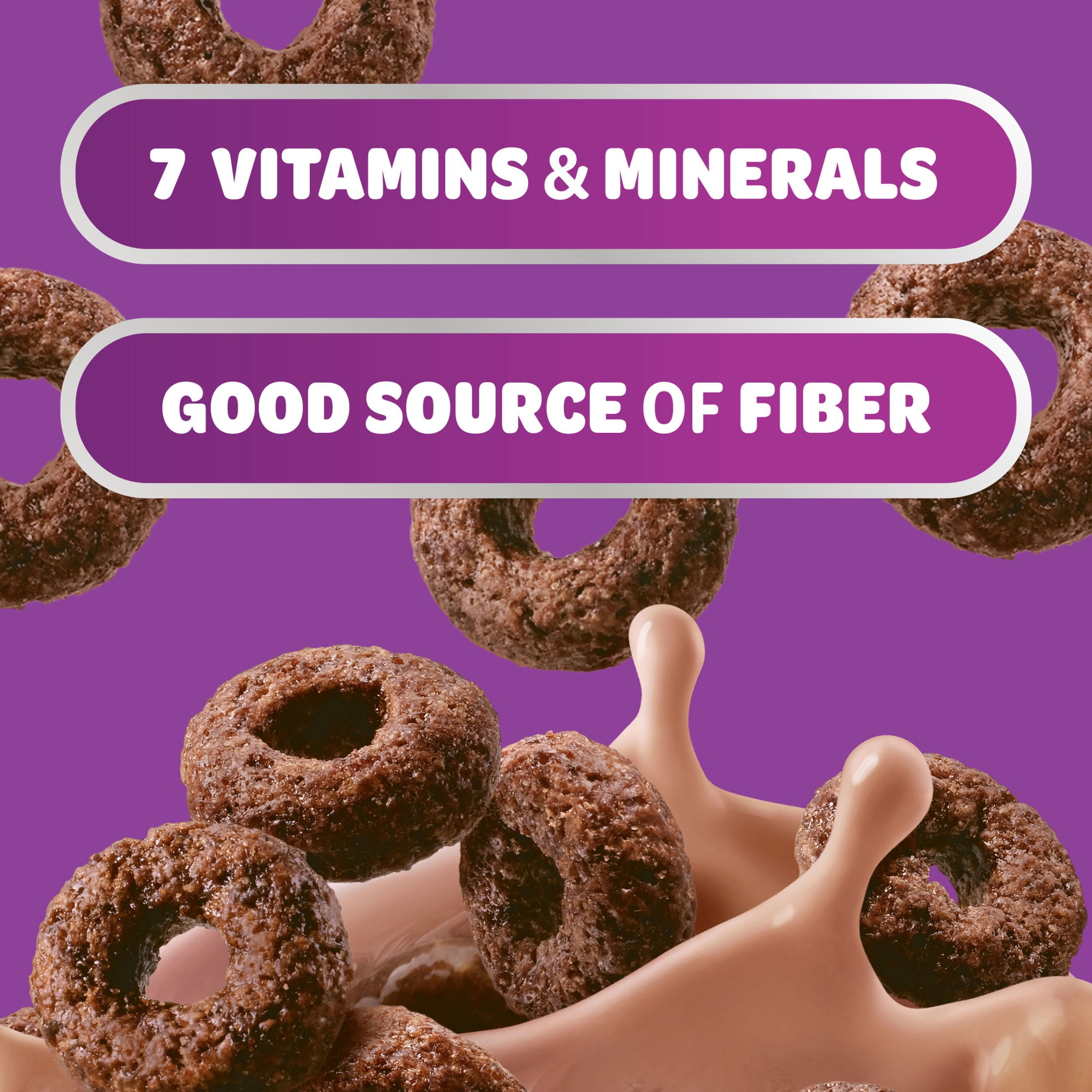 (12 pack) Kellogg's Cocoa Loops Original Breakfast Cereal, Good Source of Fiber Cup, 1.5 oz
