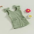thumbnail image 3 of Toddler Baby Boys Girls Ribbed Sleeveless Tank Romper Infant Jumpsuit Shorts Outfits, 3 of 7