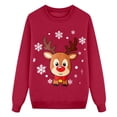 thumbnail image 4 of SGMVNU Chandails en Molleton de Noël Assortis pour la Famille 2025 Lettres Imprimées Graphiques Xmas Col Rond Manches Longues Chandail-Over (Enfants, Rouge, 2-3 Ans), 4 of 7