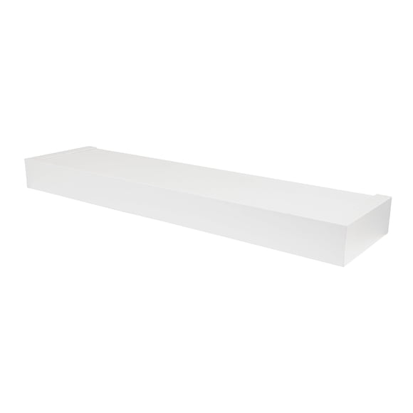 HIGH & MIGHTY 515607 Modern 24" Floating Shelf Holds up to 20lbs, Easy Tool-Free Dry Wall Installation, Flat, Retail Packaging, W