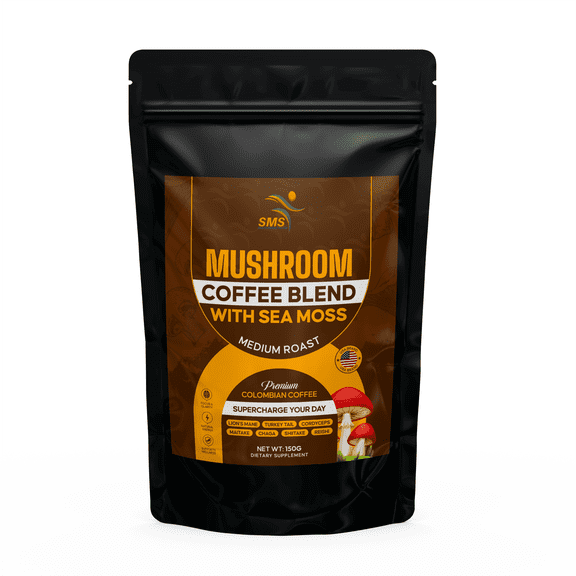 Organic Mushroom Coffee Instant Mushroom Coffee Powder Brain & Immune Boost