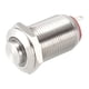 thumbnail image 1 of Interruptor de botón pulsador de metal de enclavamiento Uxcell Cabeza alta 12mm Diámetro de montaje 1NO Luz LED roja 12V, 1 of 5
