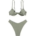 thumbnail image 2 of Maillot de Bain Deux Pièces avec Bretelles Triangle Bikini et String pour Femmes, 2 of 5