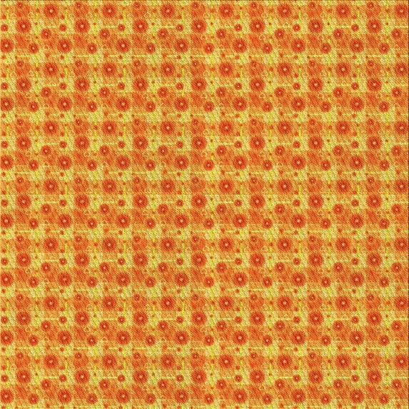Ahgly Company Indoor Square Patterned Orange Red Orange Area Rugs, 6' Square