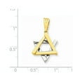 thumbnail image 3 of 14k Gold Two-tone Star of David Pendant Charm, 3 of 4