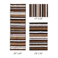 thumbnail image 6 of Better Trends 3 Piece Bathroom Rug Set 100% Polyester Soft Water Absorbent Non Slip Bath Mat Machine Washable Rug Griffie Collection - Brown, 6 of 8