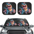 thumbnail image 2 of Fotbe Blue Dinosaur 2-Piece Car Windshield Sun Shade | Sun Blocker for Car Windshield | Foldable Automotive Interior Accessories for Sun Protection-Medium, 2 of 7