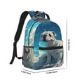 thumbnail image 2 of Yiaed Starry Sky Cloud Bulldog Print School Backpack College Backpack Daypacks for Students High School Spacious and Durable Daypack for Work and Travel-One Size, 2 of 6