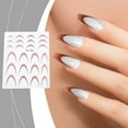 thumbnail image 1 of Pegatinas para uñas para decoración de uñas, pegatinas para uñas para mujeres, pegatinas francesas con degradado, pegatinas de sonrisa en forma de media luna, arcos de líneas francesas finas, adornos, 1 of 5