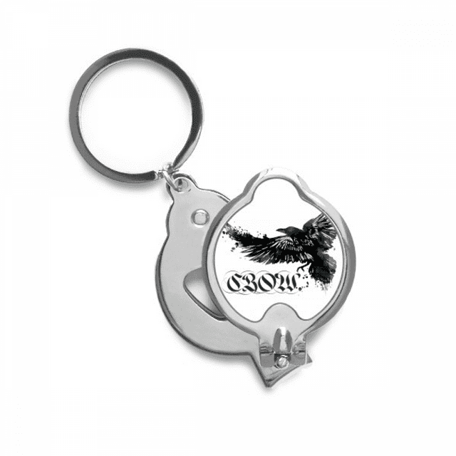 Crow Flying Letter Gothic Wings Finger Nail Clippers Scissor Stainless Steel Cutter