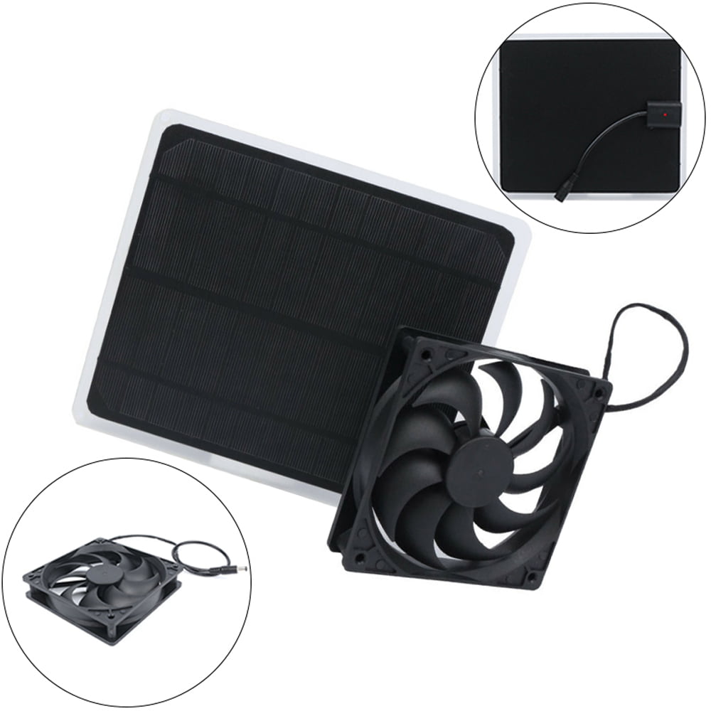 Grønland Prøve indre 10W Solar Panel Powered Fan Mini Ventilator 10W 12V Monocrystalline with  Solar Exhaust Fan for Greenhouse Motorhome Chicken House Chicken Coop  Hiking Camping Outdoors - Walmart.com
