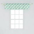 thumbnail image 2 of Ambesonne Ivory and Blue Valance Pack of 2, Nostalgic Flower, 54"X12", Blue Turquoise and Ivory, 2 of 2