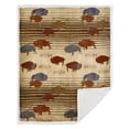 thumbnail image 3 of Hiend Accents Unisex Home On The Range Campfire Sherpa Throw - CF2237TH-OS-OC One Size, 3 of 10
