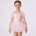 thumbnail image 2 of XXWXYD Girls Tutu Dress Puff Short Sleeve 𝖳iered Tulle Ballet Dance Birthday Party Kids Toddler Solid Soft Princess Recital Performance Celebration Twirl Dress, 2 of 7