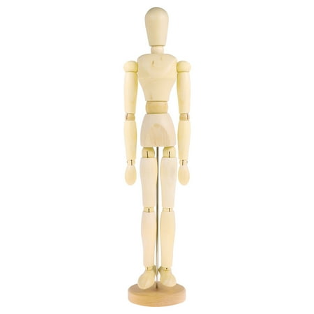 

1Pc Wooden 3D Movable Joint Puppet Ornament Delicate Doll Sketch Model Adornment Wooden Crafts Decoration (16 Inches)