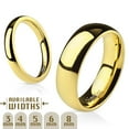 thumbnail image 4 of Unisex 14K Gold Plated Classic Comfort Fit Wedding Ring Band Width 06 mm Size 10, 4 of 7