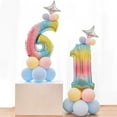 thumbnail image 6 of New 30-inch Digital Aluminum Film Balloon Combination Birthday Party Gradient Digital Column Balloon Suit, 6 of 8