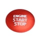 thumbnail image 1 of Auto Motor Arranque Parada Encendido Botón Superposición Cubierta Adorno Pegatina Rojo, 1 of 1