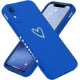 thumbnail image 1 of Compatible con iPhone Xr Funda de 6.1 pulgadas para mujeres y niñas, Lindo corazón de amor de lujo [Cubierta protectora de lente de cámara completa suave antiarañazos] Silicona Girly S, 1 of 5