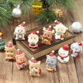 thumbnail image 3 of Cheers.US Mini Crafts Resin Santa Claus Snowman Elephant Ornaments Kit for DIY Christmas Fairy Garden and Snow Globes, 3 of 7
