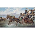 thumbnail image 2 of Carelli, Consalve 24x16 White Modern Wood Framed Museum Art Print Titled - The Crowded Chariot, 2 of 4