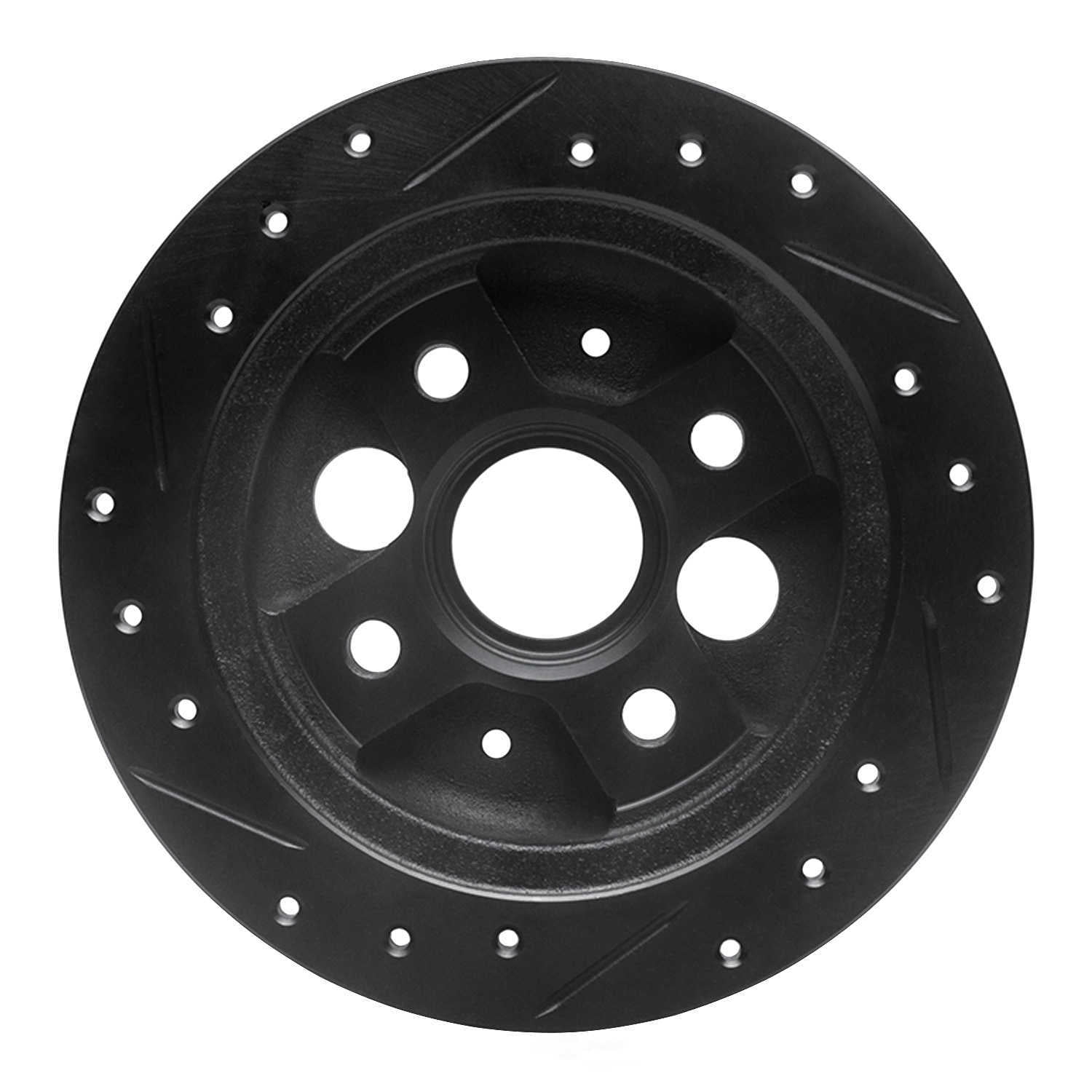 Dynamic Friction Company 633-58000R DFC Brake Rotor - Drilled And Slotted - Black