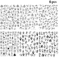 thumbnail image 2 of 6 Sheets Valentine's Day Nail Art Stickers DIY Abstract Nail Decal Nail Sticker, 2 of 10