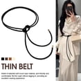 thumbnail image 3 of Ceinture Fine Nouée en Corde de Cuir pour Femmes Décorative D9W2, 3 of 8