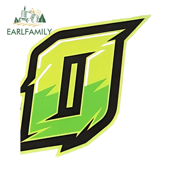 EARLFAMILY 5.1" Green Black Racing Number Car Sticker Personality Rearview Mirror Motorcycle Surfboard Occlusion Scratch Decal Waterproof Car Label