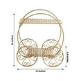 thumbnail image 3 of BalsaCircle 14 in Gold 2 Tier Cinderella Carriage Cupcake Dessert Display Stand Party Events Decorations, 3 of 8