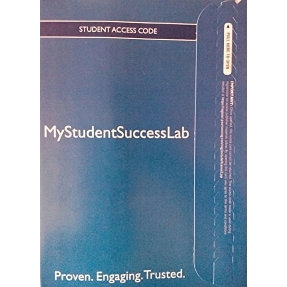 MyStudentSuccessLab Access Code, 9780132782708, Paperback, 1
