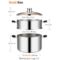 thumbnail image 3 of VENTION Induction Steamer Pot for Cooking, 18cm Small Stainless Steel Vegetable Steamer Pot, Couscoussier 2 Liter, 3 of 6