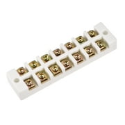 Uxcell Porcelain Ceramic Terminal Block 7 Way High Temperature 138x35x19.5mm for Wire Connector