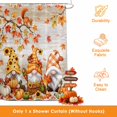 thumbnail image 3 of Gnomes Fall Shower Curtains for Bathroom, Maple Leaf Thanksgiving Pumpkins Brown Wood Waterproof Fabric Shower Curtain, Decorative Bathroom Curtain for Bathtub, 36"x72", No Hooks Included, 3 of 9