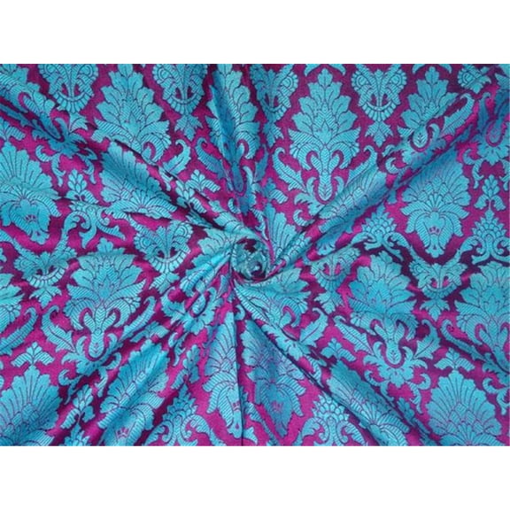BROCADE~WIDTH 44 ~ PURPLE X BLUE COLOUR