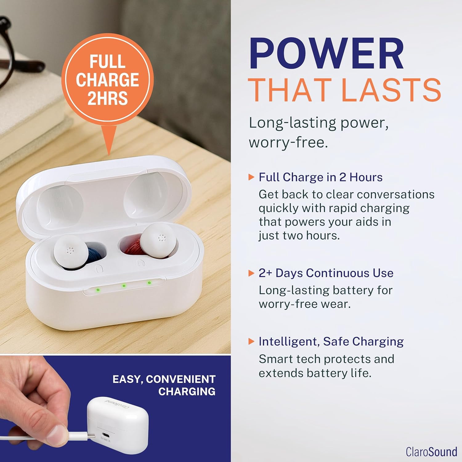 Rechargeable OTC Hearing Aids for Hearing Loss | Hearing Aid Amplifiers Equipped with a Smart Noise Reduction Chip | Clear Sound Quality and Comfortable Wearing | Hearing Loss Aids for Women and Men