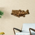thumbnail image 5 of 15 inch Fishing Rod Rack, Burnt Wood Rod Storage, Wall Mounted Bass Rod Rack, Father's Day Fishing Gift, Angler Rod Organizer, Brown, 15*6.3in, 5 of 9