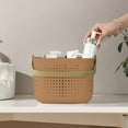 thumbnail image 6 of Bath Storage Basket, 2025 New Plastic Organizer Storage Baskets with Handles, Shower Caddy Bins Organizer for Toiletries, Travel or Camping Essentials ,Brown, 6 of 6