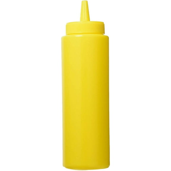 Squeeze Bottle, 8 ounce, plastic, yellow 6 pieces/Unit