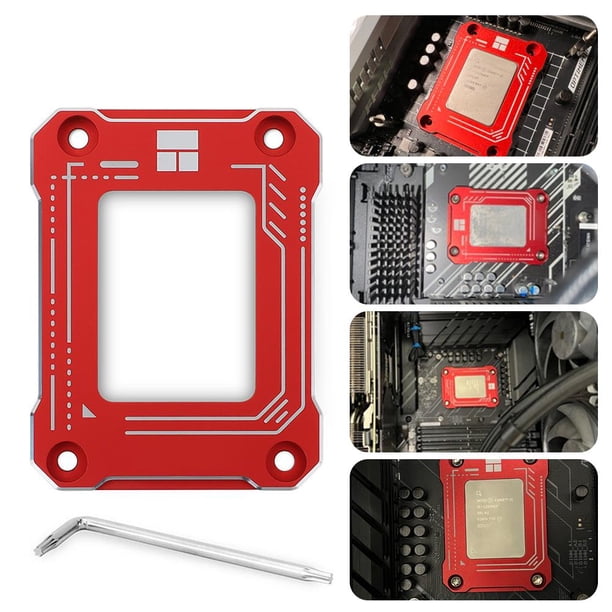 Protector de marco de corrección de flexión de CPU LGA1700-BCF Gen 12 para Intel (rojo)