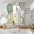 Boho Arch Geometric Sheer Curtains 63 Inch Long 2 Panels Modern Green ...