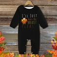 thumbnail image 3 of MHZLDYZ Baby Boy Onesies 0-3 Months Infant Boy And Girl Romper Long Sleeved Round Neck Letter Printing Thanksgiving Jumpsuit Bodysuit Baby Outfit Preemie Onesies for Baby Girl Baby Onsies (Black,6M), 3 of 4